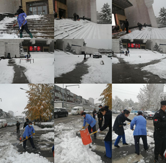 大雪無(wú)情人有情 群眾服務(wù)在心中